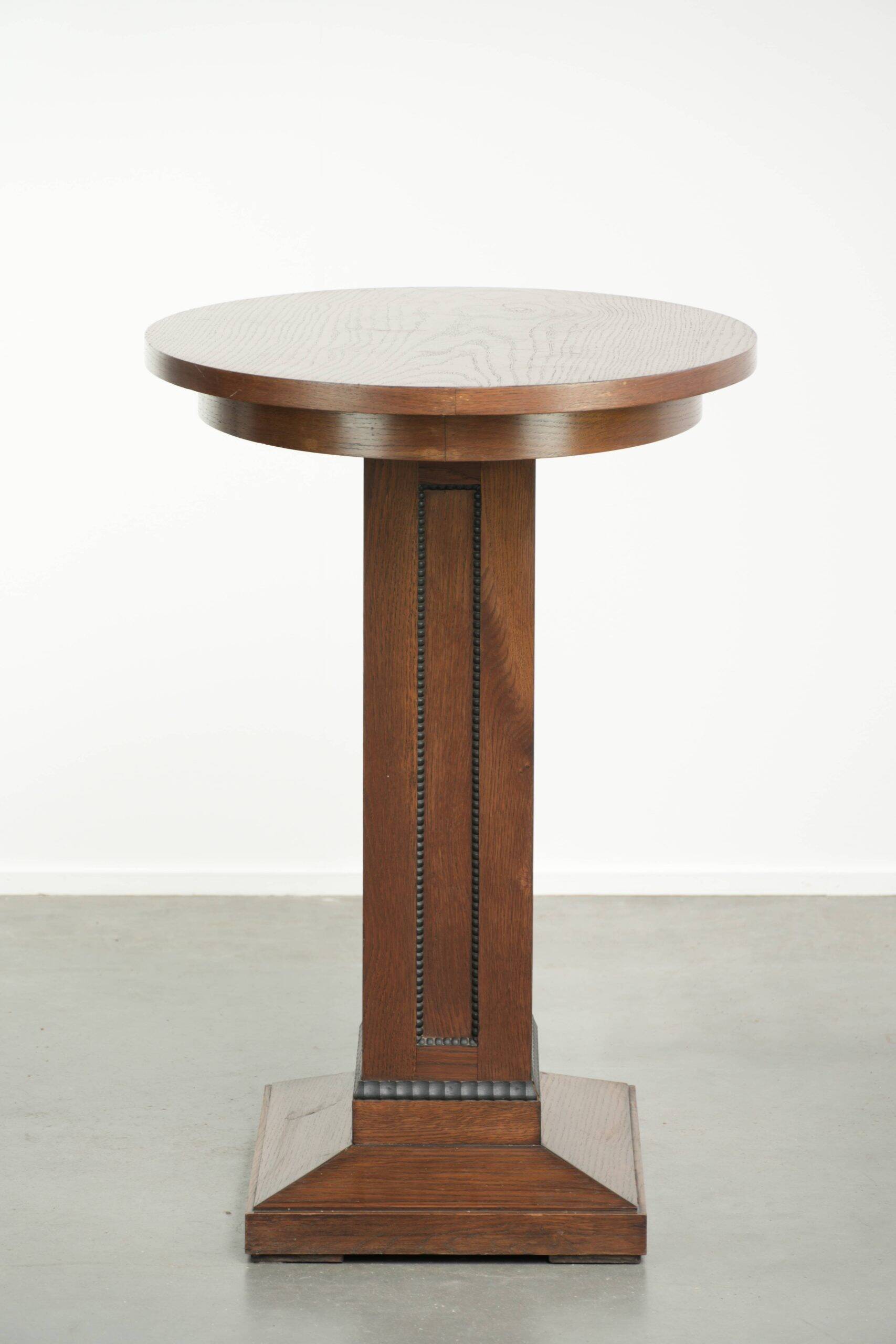 Dutch oak side table / centre table in Amsterdam School design