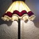 Wooden floor lamp turned in the spirit of Charles Dudouyt / art deco style