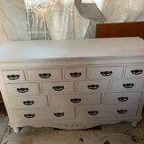 Ensemble commode/grainetier et ses lampes a poser