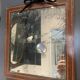 Antique mercury mirror in wood, late 19th century