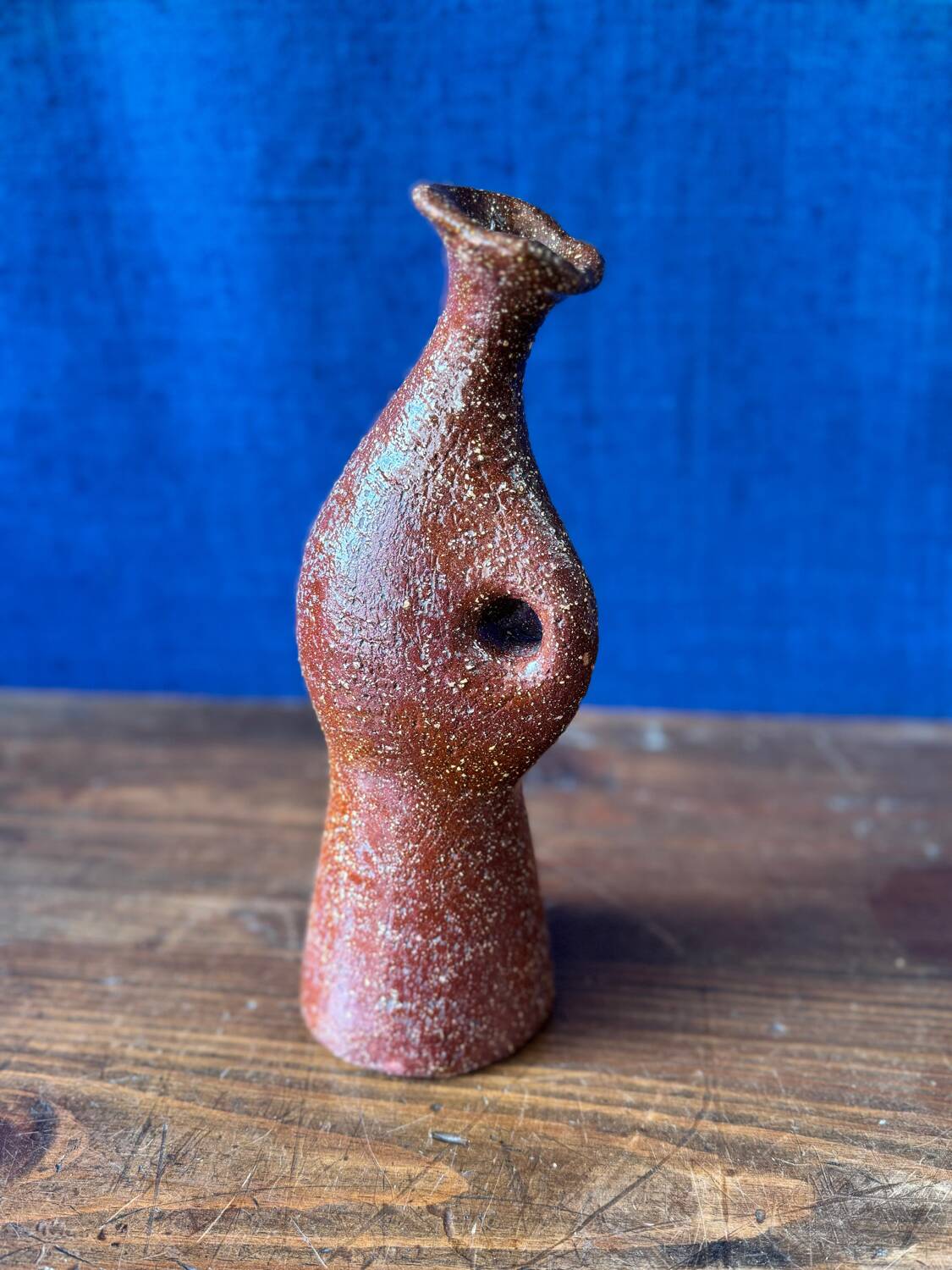 Amazing glazed terracotta jug – 1960s