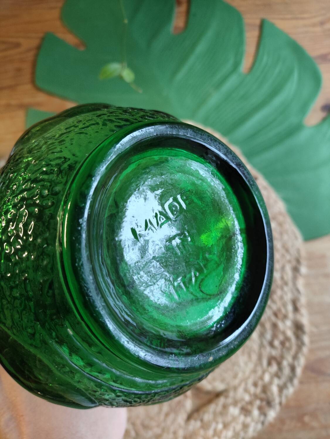 Vase en Verre Vert d'Empoli Italie