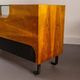 Mid Century Store Counter made of Chestnut and Black Enameled Metal