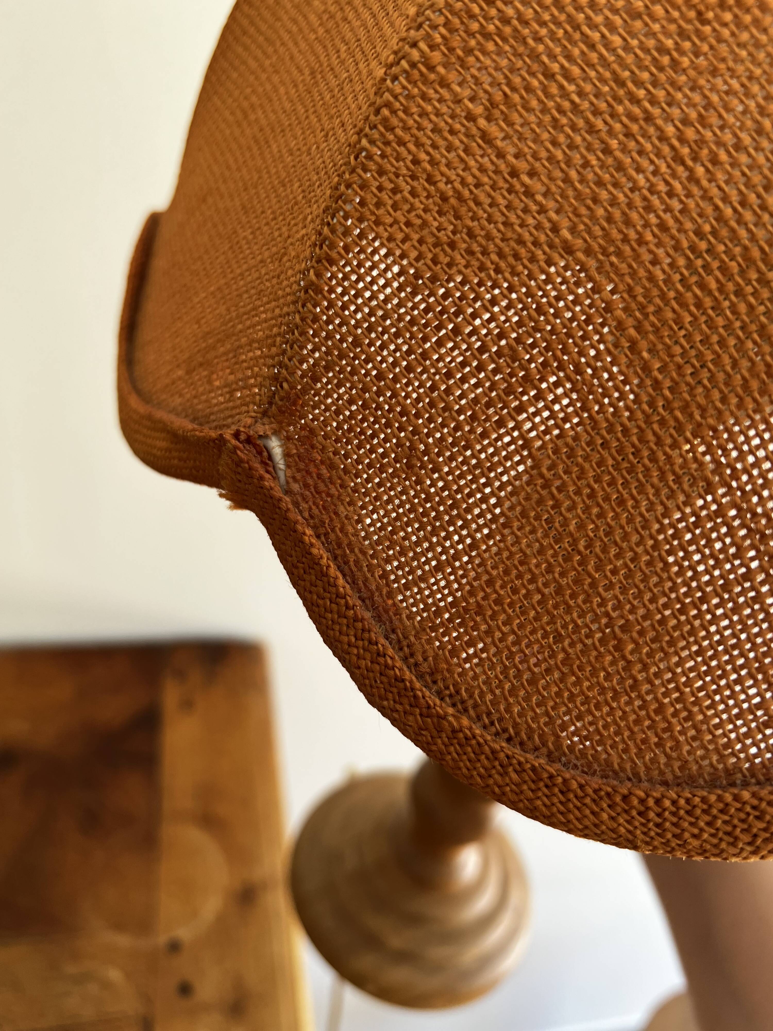 Pair of vintage wooden foot lamps