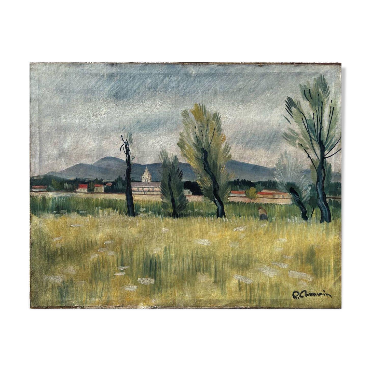 Landscape painting by rené chancrin (1911-1981)