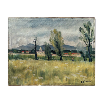 Landscape painting by rené chancrin (1911-1981)