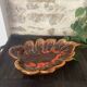 Vintage serving dish in glazed terracotta signed Vallauris