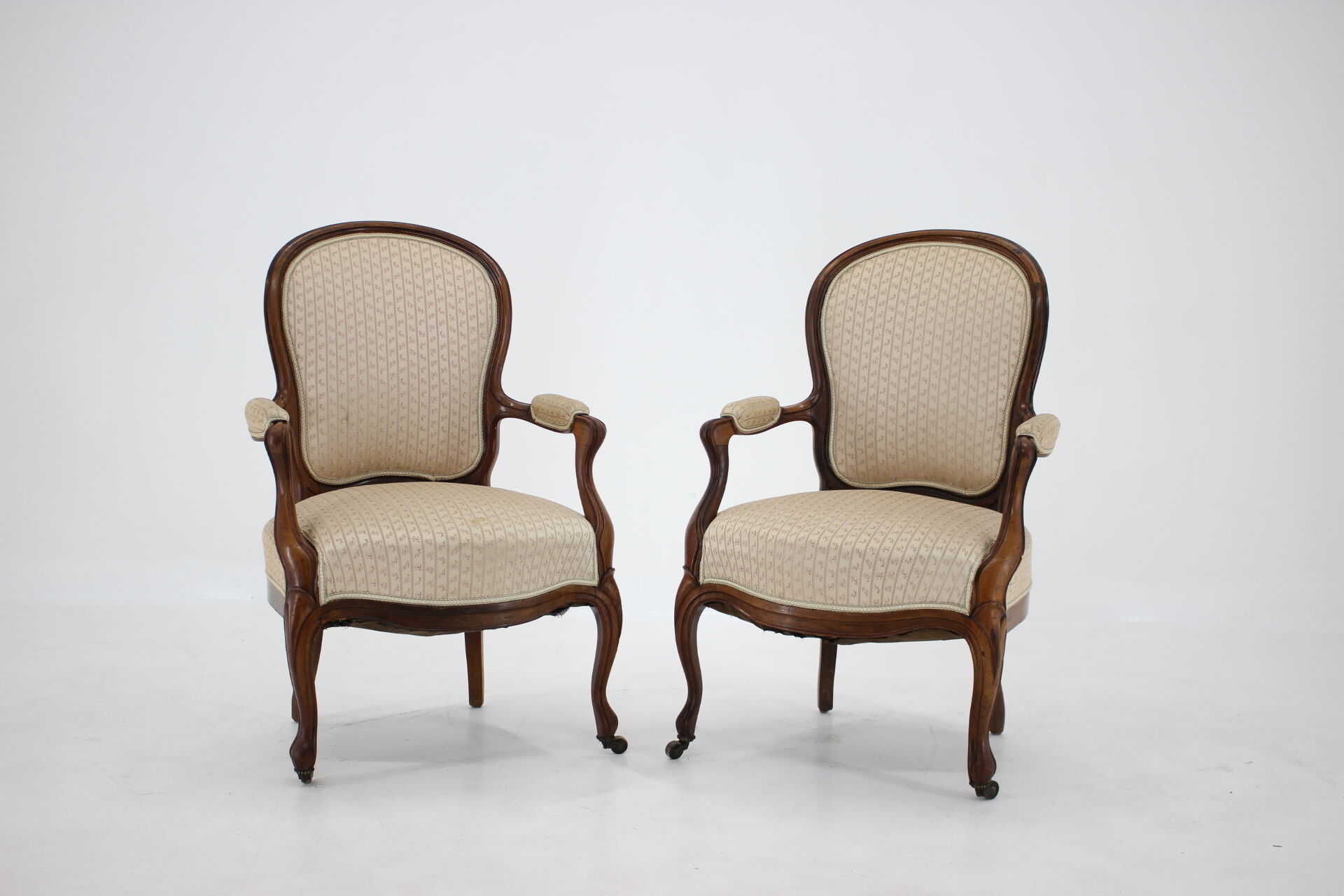 Pair of original danish rococo chairs 1900s