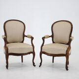 Pair of original danish rococo chairs 1900s