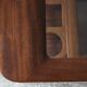 Italian Modern Mahogany Bar Cart with Serving Tray