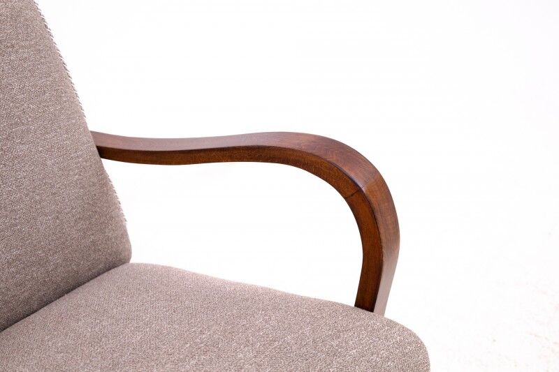 A pair of Art Deco armchairs designed by J. Halabala from the 1930s, Czechoslovakia. After renovation.