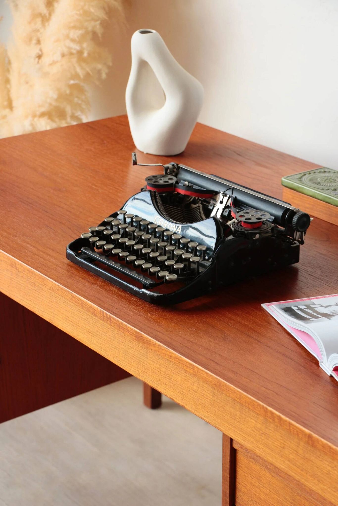 Bureau danois en teck vintage – Domino Møbler (années 60)