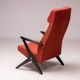 Fauteuil Bengt Ruda, Triva, hêtre laqué noir, 1950