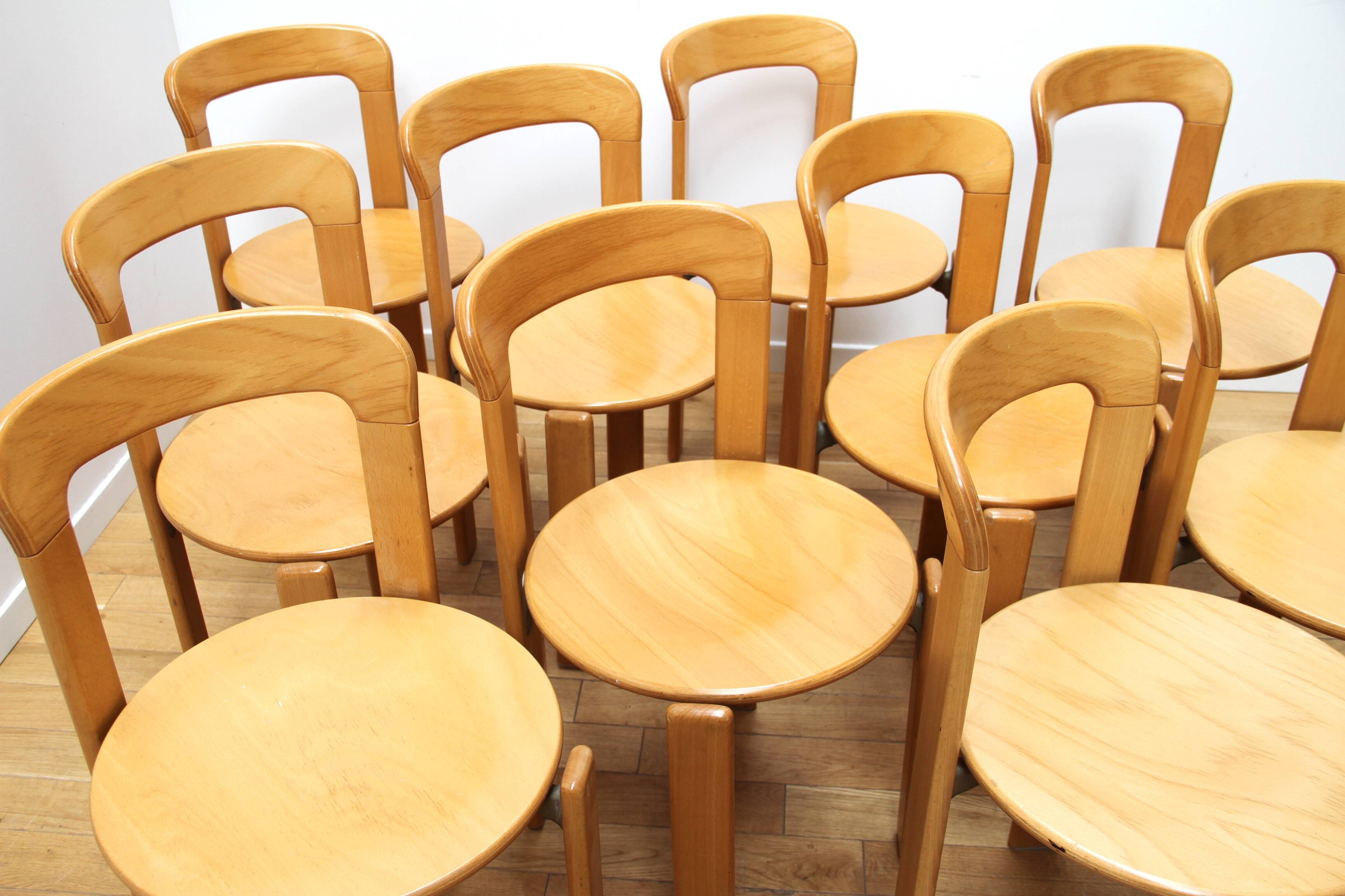 Suite of 10 Bruno Rey chairs, Kusch CO