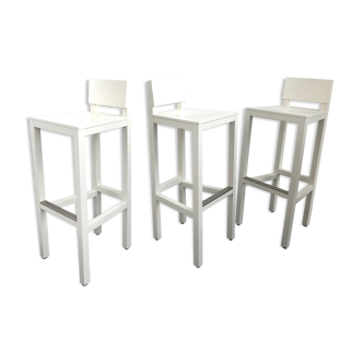 Lot de 3 tabourets de bar Lensvelt AVL Shaker design Atelier van Lieshout