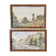 Watercolors XIX° "Landscapes of the countryside" signed A. Blin