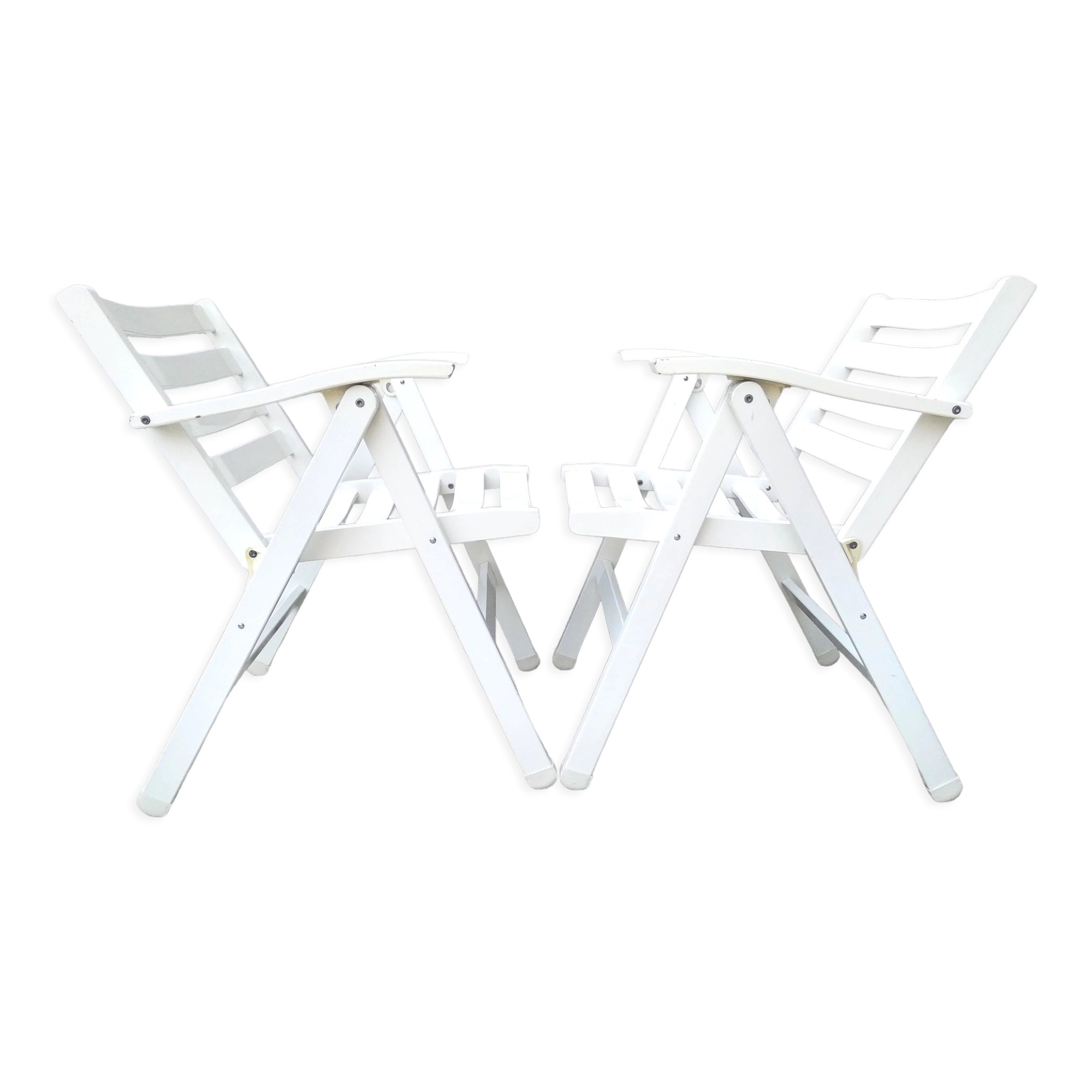 Folding wooden garden chairs Foppapedretti Vintage Italy