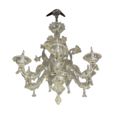 Rezzonico chandelier, venice, gilded murano glass circa 1920