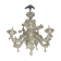 Rezzonico chandelier, venice, gilded murano glass circa 1920