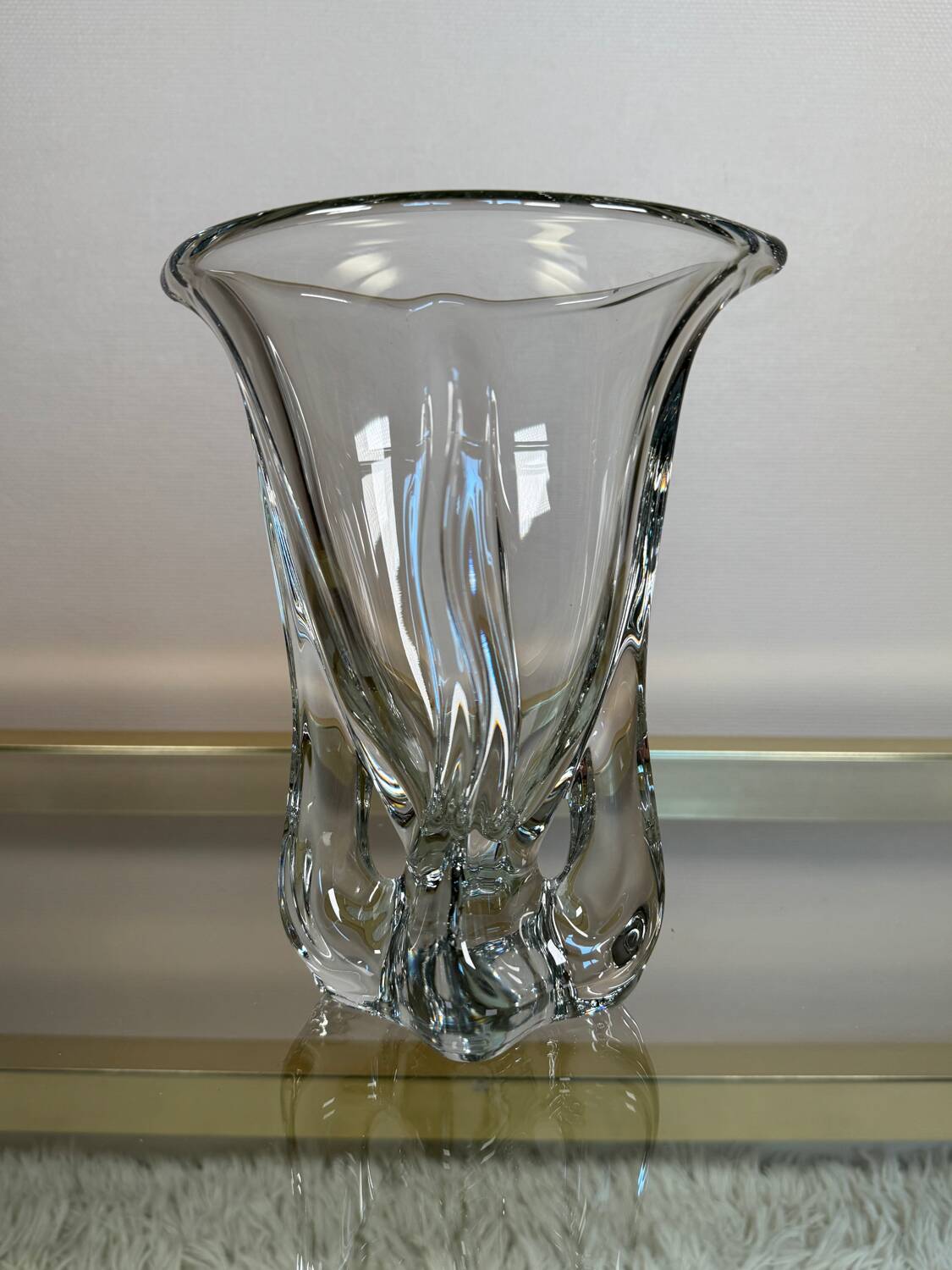 Openwork crystal vase from the 60s/70s
