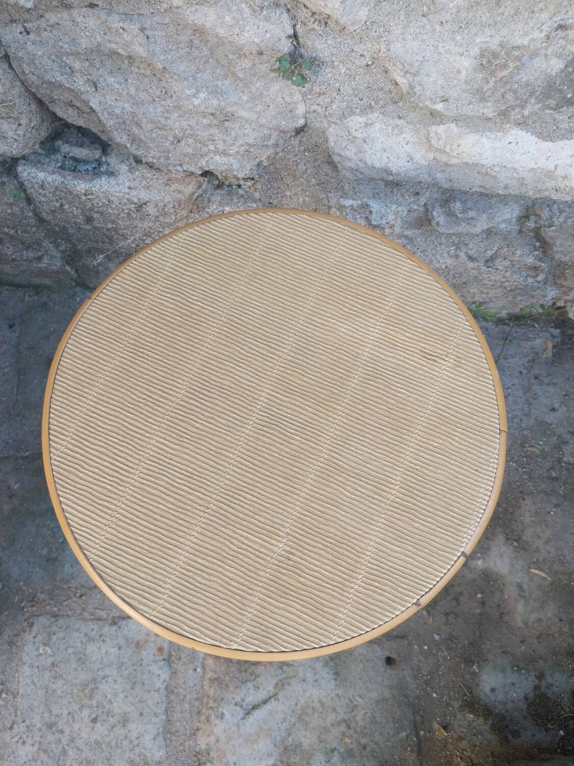 Vintage rattan stool