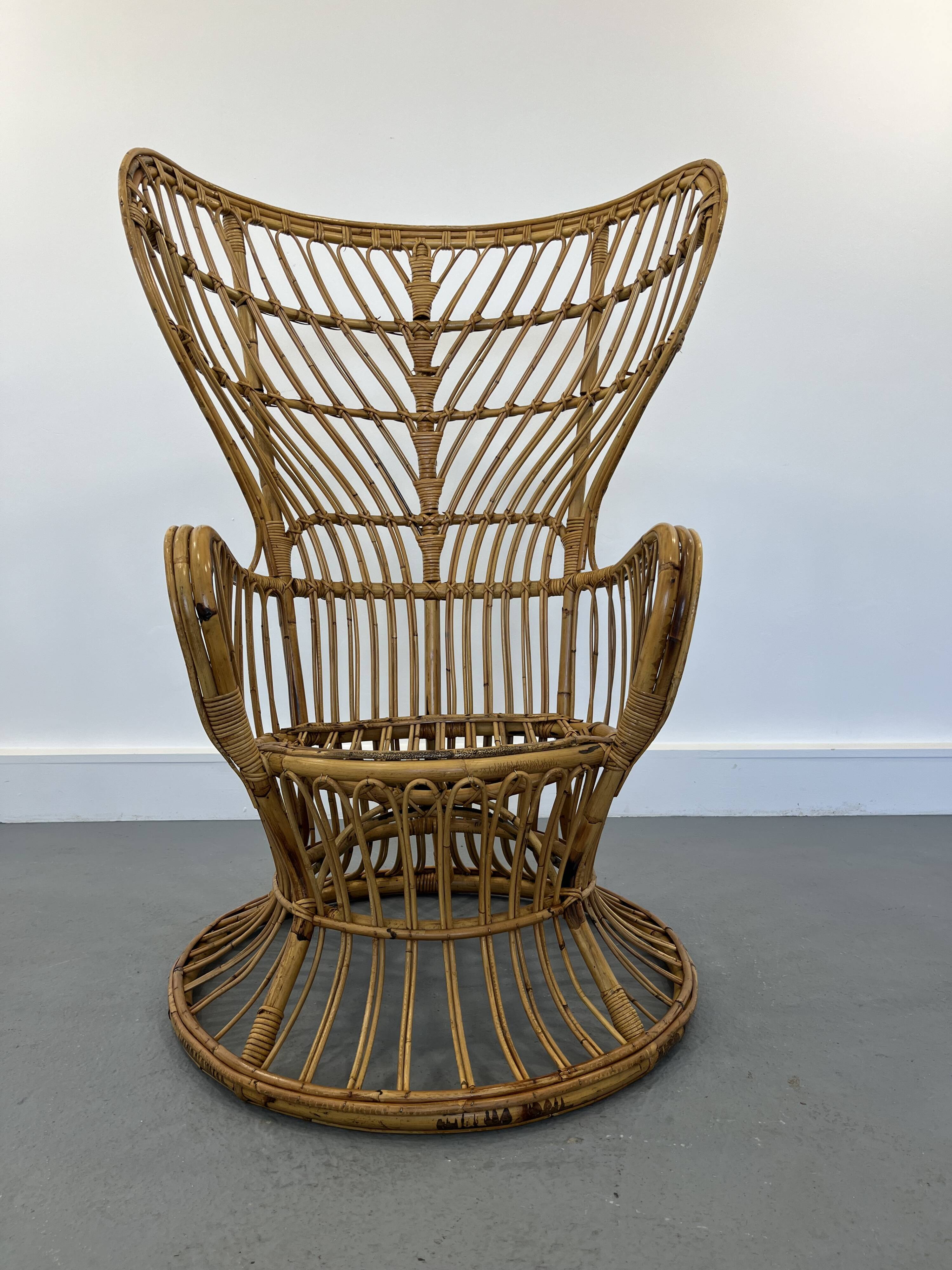 Wicker Chair by Gio Ponti and Lio Carminati, 1960s