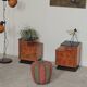 Stool, footrest, tulip pouf Jindrich Halabala Cesky Nabytek