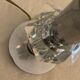 Pied de lampe de table en verre hexagonal 1940 G. Humbert