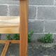 Paire de fauteuils années 50 paille et bois