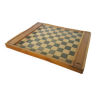 Old Double Board Game of Goose & Checkers Game in Vintage Wood #A694