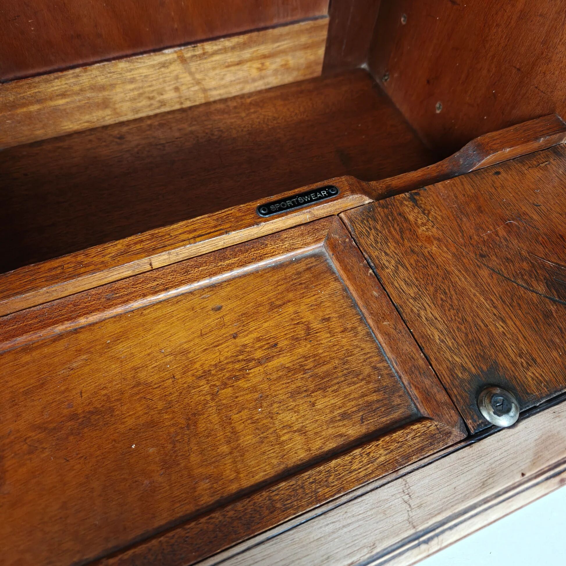 1920s Compactom Ltd gentleman’s wardrobe in light oak