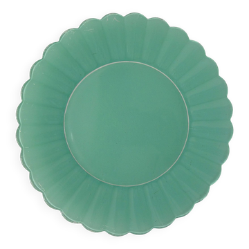 Vintage mint flower Duralex cake dish