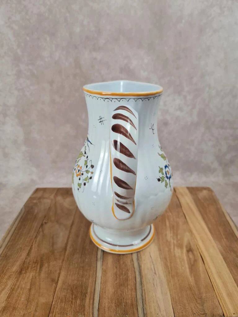Large jug / earthenware carafe – Moustiers decoration – handmade Yf