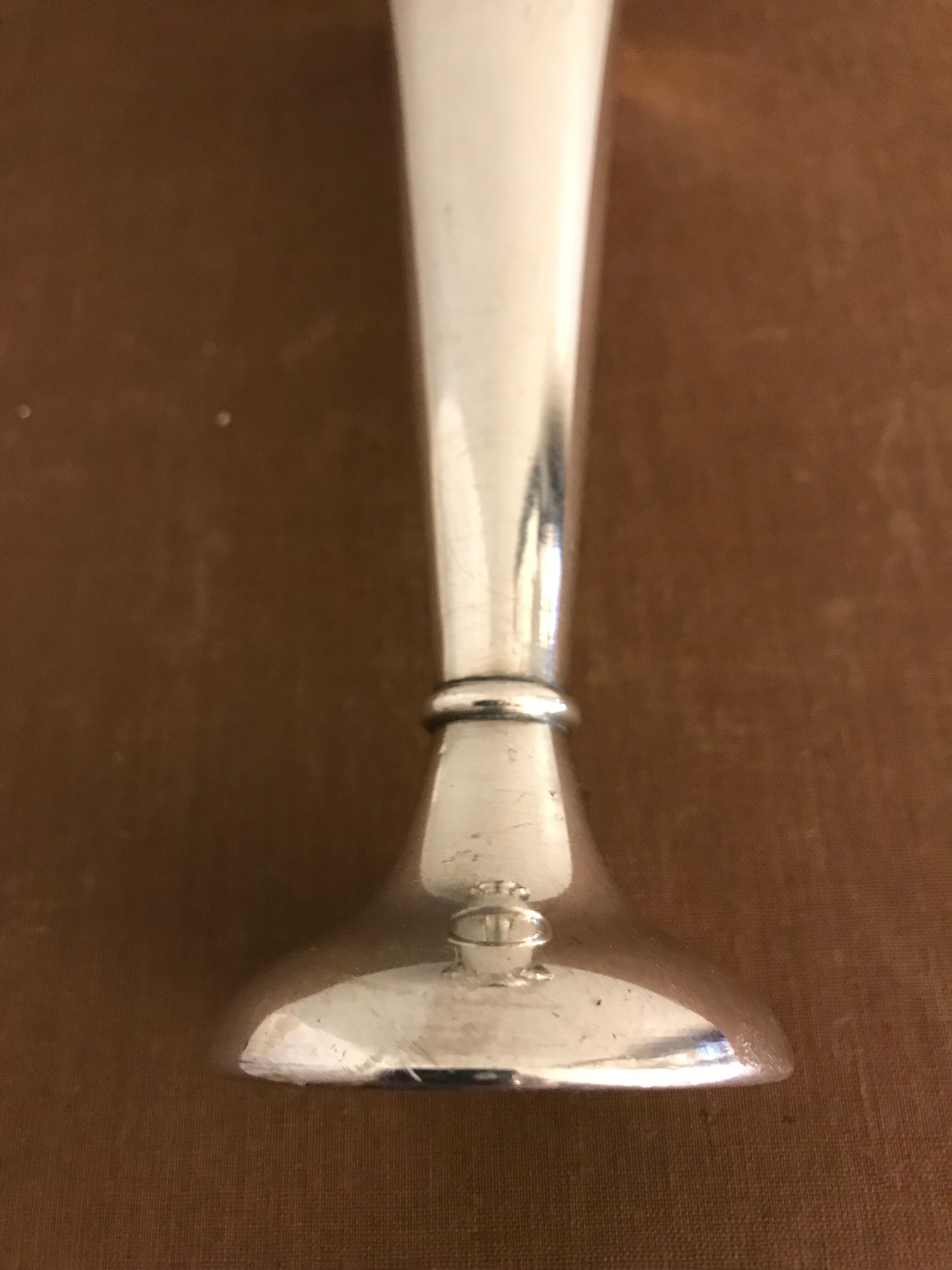 Art deco vase in silver metal Félix Frères Toulouse