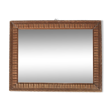 Old beveled mirror, carved frame, mercury glass