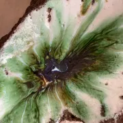 Lava stone enamelled catchall, 1970s