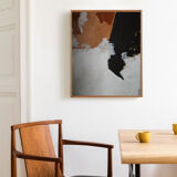 Acrylic canvas "earth" for living room decoration