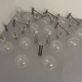 Chromed Glass Wall Lamp from OTT International, 1960s