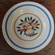 Pair of flat earthenware plates, ironstone, FD, Aunis decor