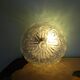 Round pressed glass ceiling light, floral center
