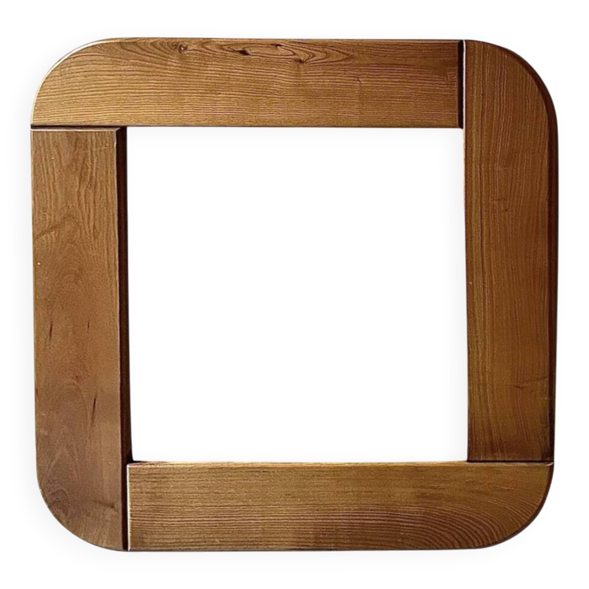 Large oak mirror 78x78, Maison Regain 1978