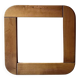 Large oak mirror 78x78, Maison Regain 1978