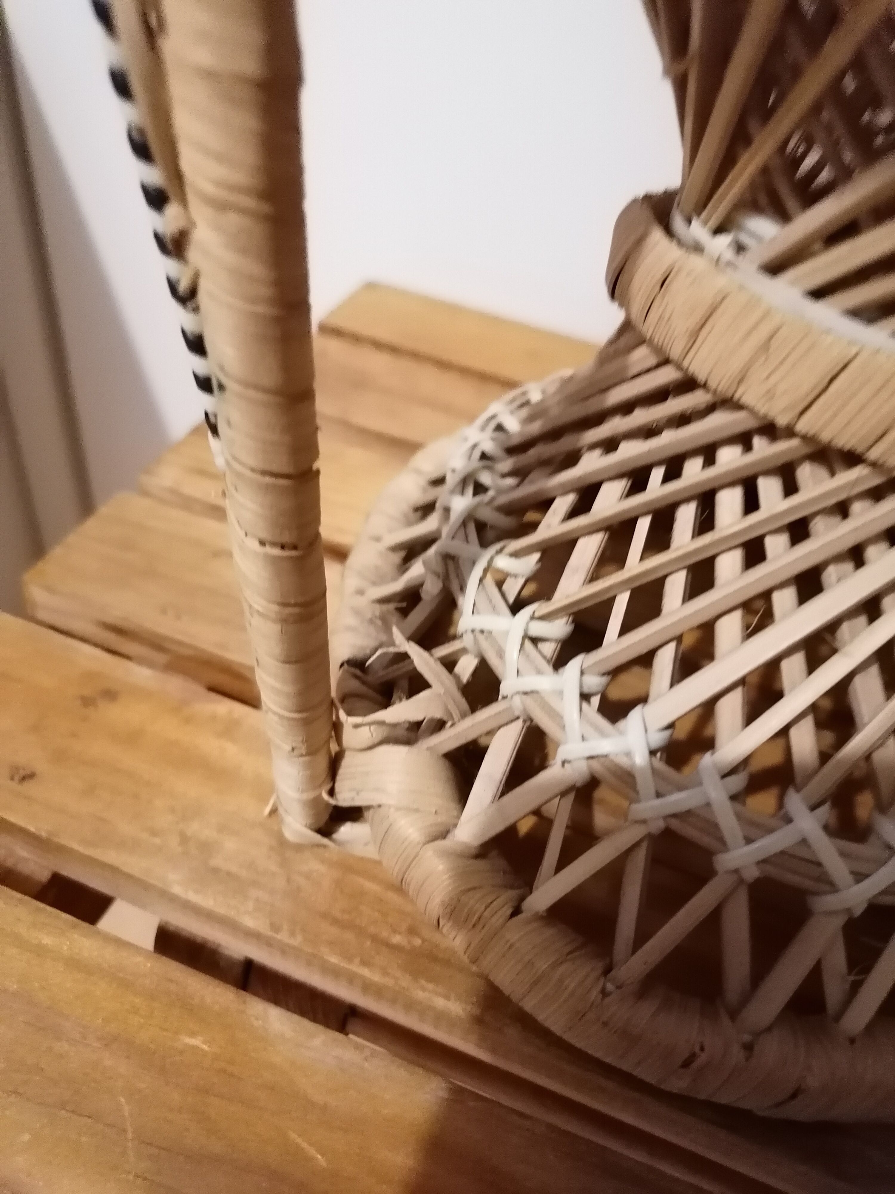Mini armchair Emmanuelle in rattan