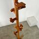 Old designer pine coat rack from the 60s in chalet wood