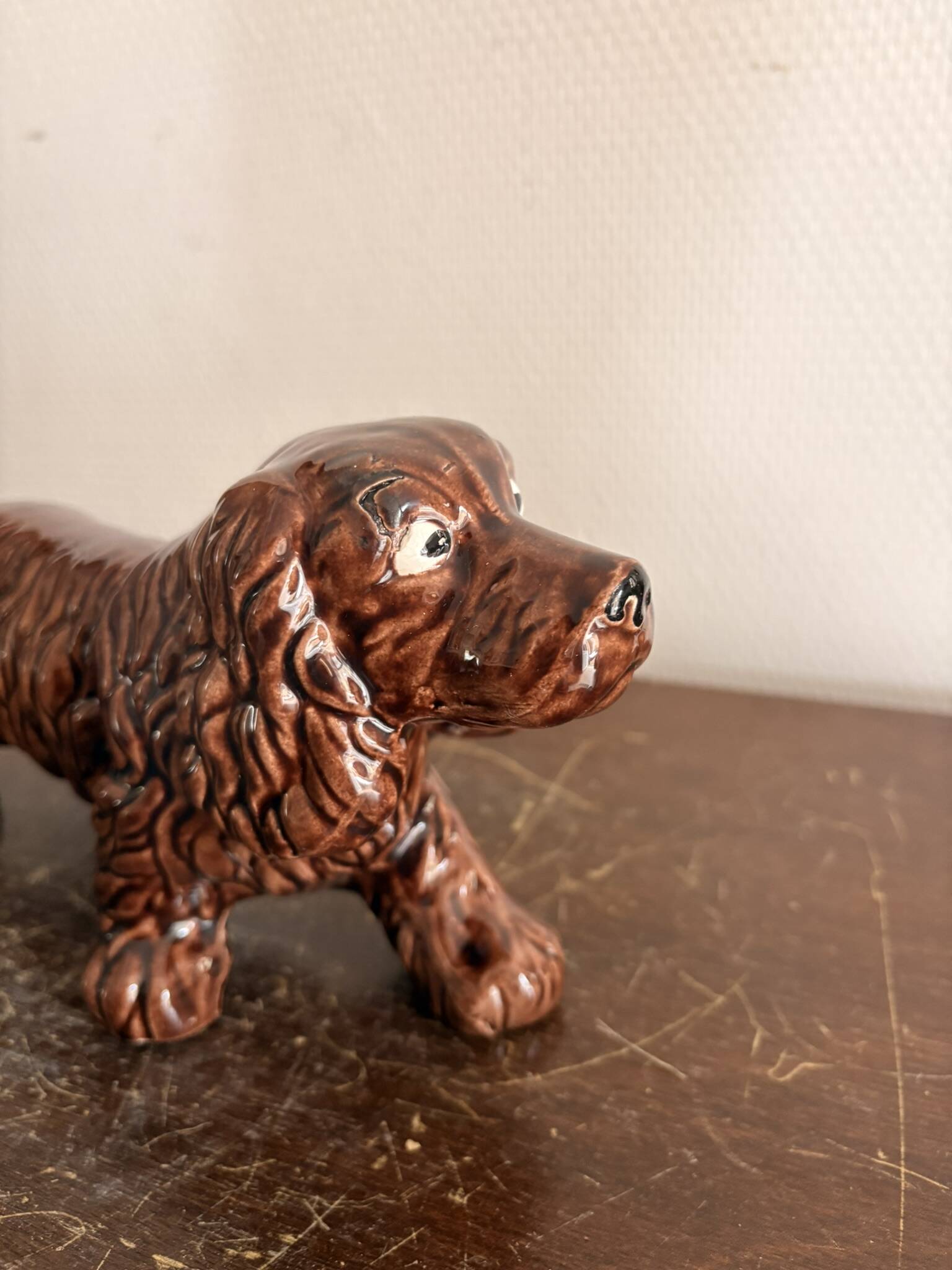 Ceramic Sculpture Cocker Spaniel 1950 1970