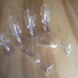 6 champagne glasses