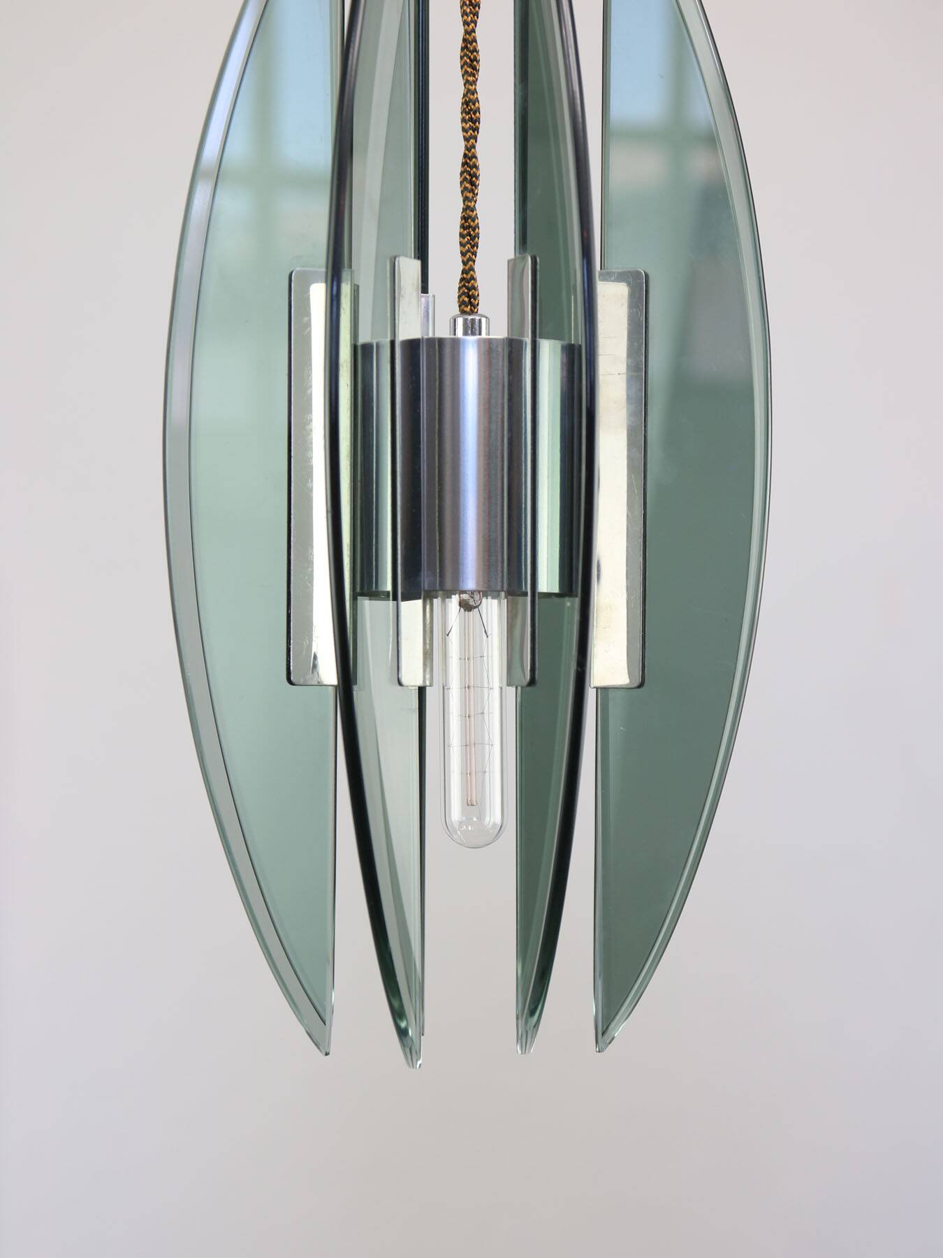 Italian Plexiglass Pendant Lamp, 1970s