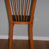 10 baumann chairs no. 12 black faux leather light beech