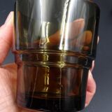 Set of 6 smoked glasses of the brand vereco - around 1970