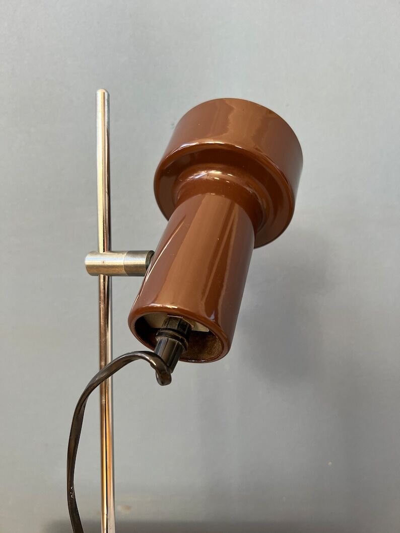 Lampe de bureau space age ajustable marron